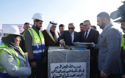 محافظ صلاح الدين يضع حجر الأساس لبناء مستشفى في ناحية دجلة .